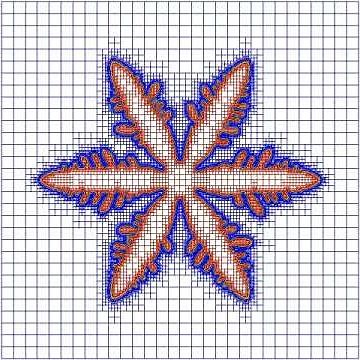 2D phase-field simulation of dendritic solidification