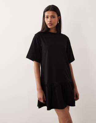 ASOS DESIGN drop waist mini dress in black | ASOS