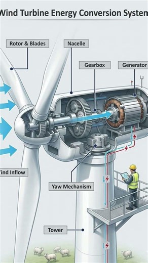 Wind Turbine Working Principle Explained | From Wind to Electricity