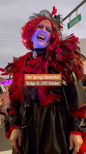 ✔️📝 The October Bridge St. LIVE! Block party series returns every Thursday in October! #HotSpringsBucketlist 🎃 This FREE event features live music, vendors, food trucks, weekly themes and costume contests jam-packed with family-friendly fun. Join us every Thursday in October in historic downtown Hot Springs from 5PM - 10PM in the Bridge St. LIVE! Entertainment District. 👻 Lawn chairs are welcome, no coolers please. Pets on a leash welcome! #BridgeStLIVE #VisitHotSprings | Visit Hot Springs