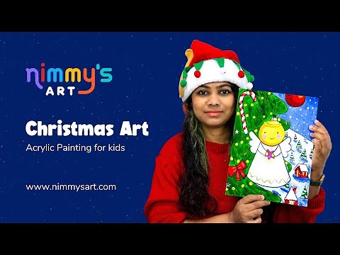 How To paint a Christmas Angel (Acrylic Painting Tutorial)