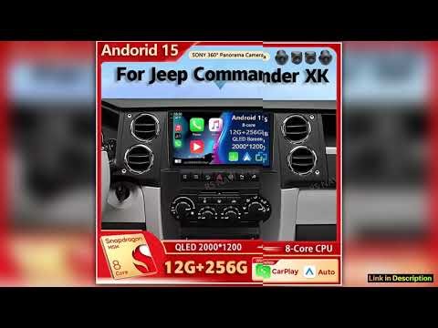 Android 15 Car Radio Multimedia Player For Jeep Commander XK 2007 Auto Carplay Car Stereo DSP