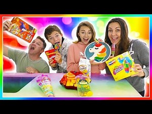 EATING ONLY RAINBOW FOOD FOR 24 HOURS | We Are The Davises