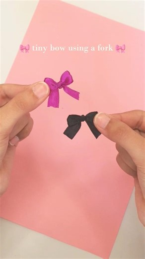 How to Make a Perfect Tiny Bow Using a FORK! 🍴🎀