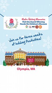 Discover hands-on holiday fun with us! ☃️ Create one-of-a-kind gifts and climb aboard the Imagination Express for train-themed adventures from December 20 through January 4. Meet Unicorns, The Grinch, and Cindy Lou Who. Join the celebration and get your tickets now! | Hands On Children's Museum