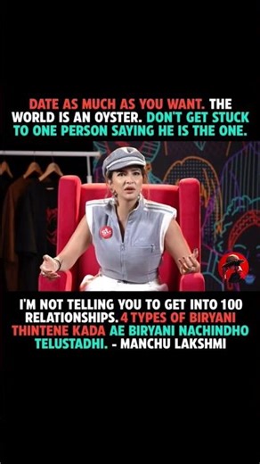 “Date Freely… Don’t Get Stuck!” – Manchu Lakshmi Shocks Everyone 😳🔥#manchulakshmi#trending#explore