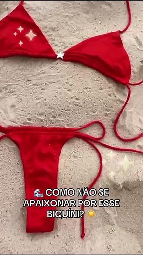 Biquíni Cortininha Fio Dental com Detalhe de Estrela