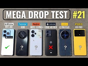 realme 12 Pro Plus vs Redmi Note 13 Pro Plus vs Honor X9b vs Moto Edge 40 vs POCO X6 Pro - DROP TEST
