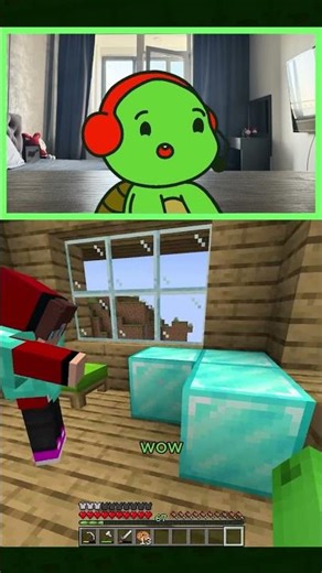 What JJ Did with Mikey's House? 😁 - MAIZEN Minecraft Animation #shorts