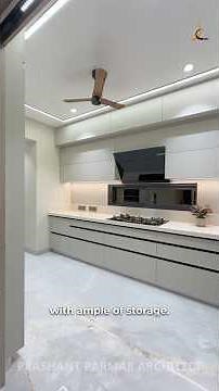 A Penthouse with Infinity View | Kitchen and Mandir Area | #dream #interiordesign