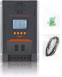 PowMr MPPT Solar Charge Controller 100 amp 12V 24V Auto, 100A Solar Controller Max Input 100V 2600W Solar Reulator, for Lithium/Sealed/Gel/Flooded Battery Charging and Discharging