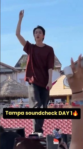 JIN SINGING RAW LIVE 😭🔥 TAMPA SOUNDCHECK DAY 1 #jin #bts #shorts #youtubeshorts #viral #arirang