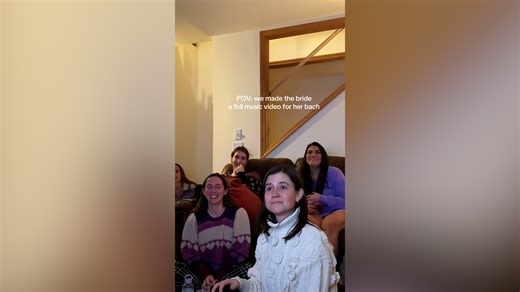 Tears at How Bride Is Surprised at Bachelorette Party With Homemade Video