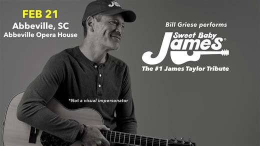 Sweet Baby James: The #1 James Taylor Tribute - Abbeville Opera House, Abbeville SC (2/21/26)