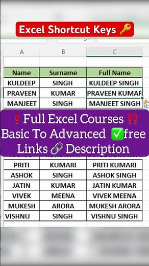 Full Course Excel Basic To Advanced | #Excel #microsoftexcel #exceltips
