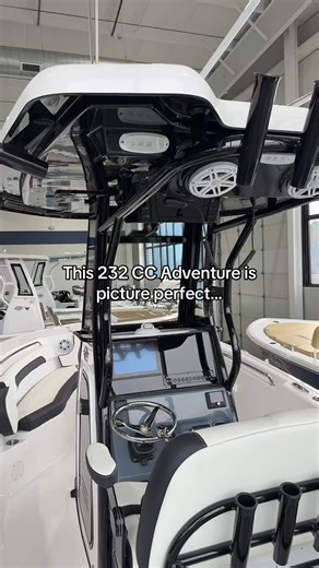 Anyone else agree? 😍 Meet the 2026 TideWater 232 CC Adventure, the definition of a dream boat. From the yacht-style helm to the wrap-around bow seating and the Oyster/Black color combo, this rig is luxury from bow to stern! 🙌 Powered by a Yamaha F300 and loaded with upgrades like a Garmin 1243xsv, Cool-Touch upholstery, AVS glass enclosure, SeaKeeper Ride, windlass, underwater lights, and a color-matched hard top… this 232 CC is built for serious adventure with serious style. If you want comfo
