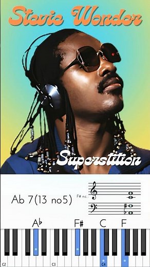 Superstition by Stevie Wonder - Learn These Chords 🎹 #StevieWonder #Superstition #PianoTutorial