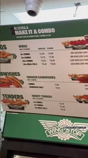 Wing Stop Menu