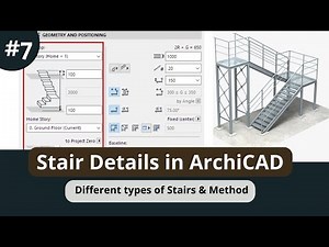 Staircase design in ArchiCAD #7 | ArchiCAD For Beginners Series
