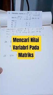 Matriks Matematika SMA #matrix #matriks #matematika #matematikasma