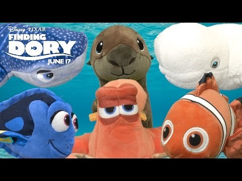 Finding Dory Small Stuffed Dory, Nemo, Hank, Sea Otter, Bailey & Destiny from Bandai