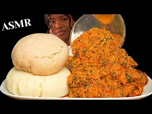 ASMR FUFU & EGUSI SOUP MUKBANG |Turkey, fish| Nigerian food (Talking) Soft Eating Sounds| Vikky ASMR