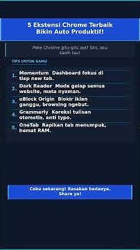 5 Ekstensi Chrome Terbaik Bikin Auto Produktif! #Shorts
