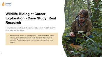 Wildlife Biologist Career Exploration Case : Lesson Pack : PPT Lesson