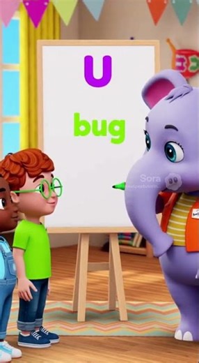 Short U Sound Phonics Lesson with Ellie the Elephant | Fun Learning for Kids & ESL Students #esl