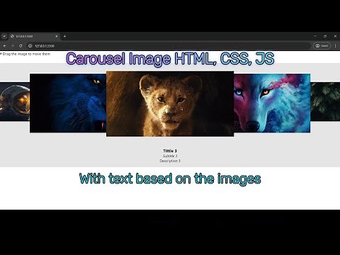 Text based-Images Carousel HTML, CSS, Javascript