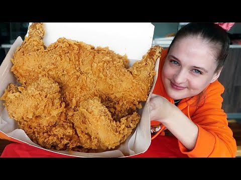 GIRL EATS WHOLE DEEP FRIED CHICKEN IN 5 MINUTES