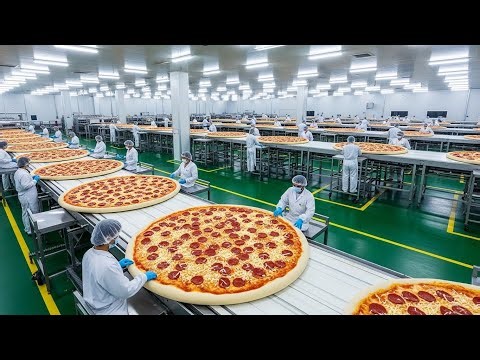 Inside a Modern Frozen Pizza: Factory From Dough Mixing to Topping and Boxing (Full Process)