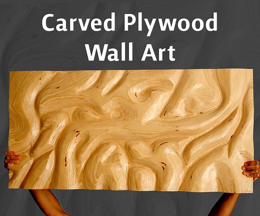 Beautiful Carved Plywood Wall Art (NO CNC)