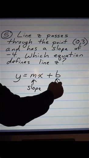 Which equation defines line z? #maths #satexam #algebra