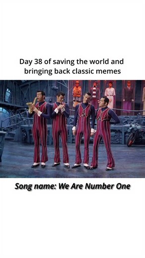 Mememysterymemehistory on Instagram: "Meme history: “We Are Number One” is a meme that comes from the children’s show LazyTown, featuring the character Robbie Rotten singing about how to be a villain. The song’s catchy tune and over-the-top performance made it instantly memorable, but it became a full-blown internet meme years later when people started remixing, editing, and looping clips of the song in creative ways. The meme took off because the chorus — all about being “number one” — is fun t