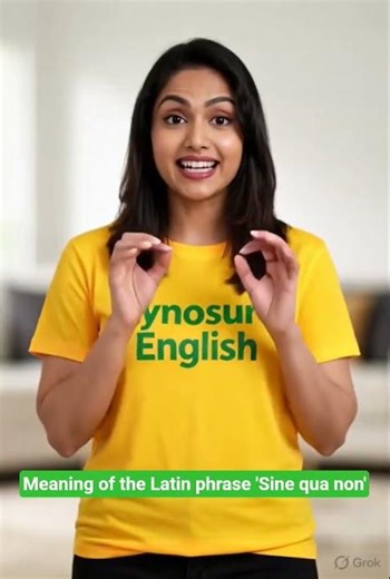 Meaning of Sine qua non -An essential condition” or “something absolutely necessary.”