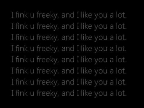 Die Antwoord - I Fink U Freeky (Lyrics On Screen)