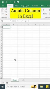 Autofit column width in excel #shorts #excel #exceltips #exceltutorial