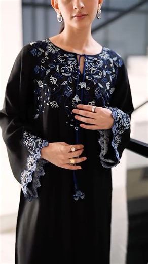 @einka_official on Instagram: "013 - ECLIPSE Shop Eclipse - Black silk kaftan , fluid , powerful and dramatic, pure night energy. | einka dusk edit formals casuals eastern lunch dark tones fashion design chic trending ootd ootn dailywear |"