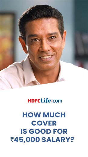 70K views · 98 reactions | ₹45K salary? Your ideal cover isn’t a wild guess—it’s a smart calculation.  Visit hdfclife.com to find the right fit for your future! Follow us for more! [HDFC Life, Sar Utha Ke Jiyo, finance, salary, policy, life insurance, financial planning, taxes, security, family] #claim #lifeinsurance #finance #planning | HDFC Life | Facebook