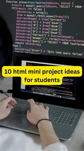 HTML mini Projects ideas #students #project