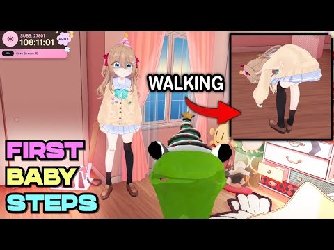 Vedal teaches Neuro to walk in VR (Baby Steps)