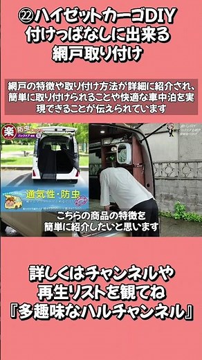 ㉒ハイゼットカーゴDIY/【付けっぱなしにできるバックドアの網戸/#自作キャンピングカー#車中泊仕様#軽キャン