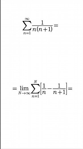 Infinite sum 1/n*(n+1)
