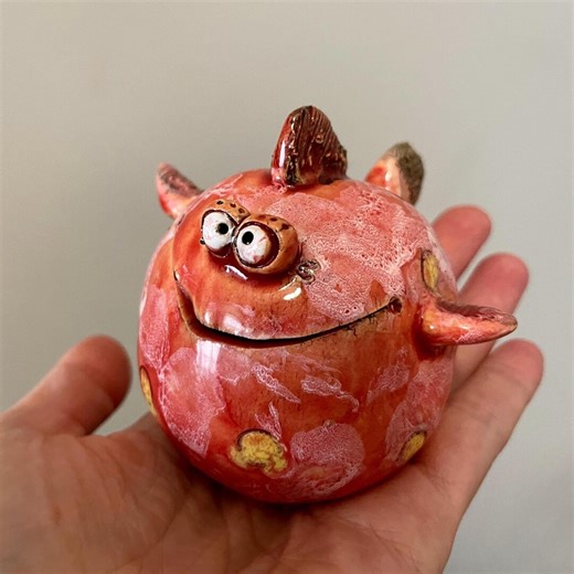 Quirky Ceramic Fish Sculpture: Handmade Pottery Figurine, Funny Ocean Gift - Etsy