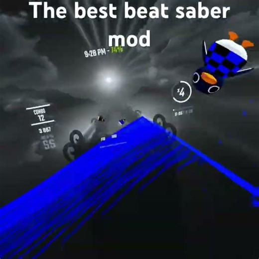 The penguin mod is the best #vr #beatsaber