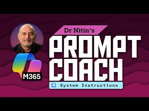 New, Improved Prompt Coach Agent by Dr Nitin - Free Download Agent Instructions