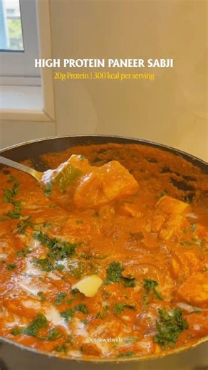 Healthy High Protein Paneer Sabji🔥 #healthyrecipes #paneermasala #panner #dinner #shorts #fypviral