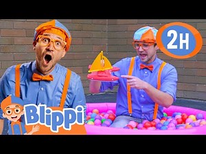 Learn Colors with the Blippi Ball Pit | Blippi - Kids Playground | Educational Videos for Kids