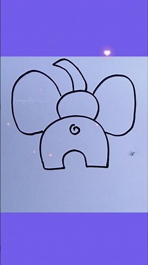 How to Draw a Cute Elephant Step by Step 🐘✨ #HowToDraw #ElephantDrawing #CuteDrawing #EasyDrawing